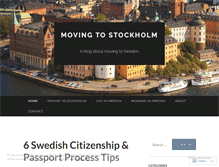 Tablet Screenshot of movingtostockholm.com